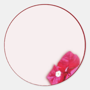 Pegatina Redonda Flor del Bougainvillea