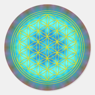 Pegatina Redonda Flor la vida móvil 11