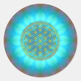 Pegatina Redonda Flor la vida móvil 11