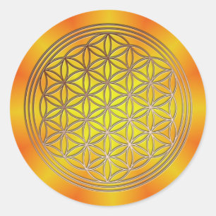 Pegatina Redonda Flor la vida móvil 5