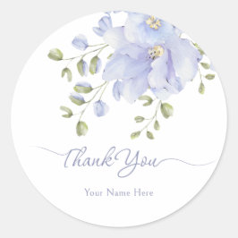 Pegatina Redonda Flor morada suave