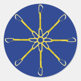 Pegatina Redonda Flor rápida