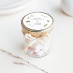 Pegatina Redonda Flor silvestre floral elegante minimalista para gu<br><div class="desc">Pegatina de decoración de fiesta de boda simple y elegante con flores silvestres</div>