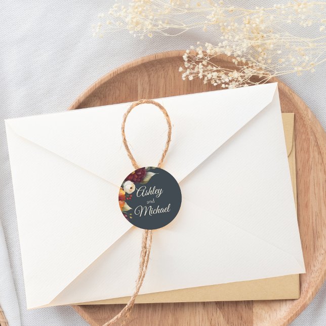 Pegatina Redonda Flor silvestre marina y amarilla (Subido por el creador)