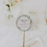 Pegatina Redonda Flor silvestre primavera | Azul Gracias A Favor Pe<br><div class="desc">Esta flor de primavera | azul gracias a usted pegatina es perfecto para su rústico boda de boho vintage. El diseño presenta flores silvestres coloridas y elegantes de color pastel de color pastel. Recuerda a un típico prado de jardín bohemio de verano. El diseño se caracteriza por la presencia de...</div>