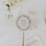 Pegatina Redonda Flor silvestre primavera | Rubor Gracias Por Favor<br><div class="desc">Esta flor de primavera | gracias por el rubio a favor del pegatina es perfecto para su rústico boda de boho vintage. El diseño presenta flores silvestres coloridas y elegantes de color pastel de color pastel. Recuerda a un típico prado de jardín bohemio de verano. El diseño se caracteriza por...</div>
