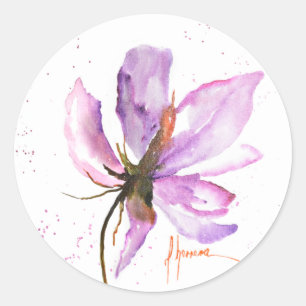 Pegatina Redonda Floral audaz IV