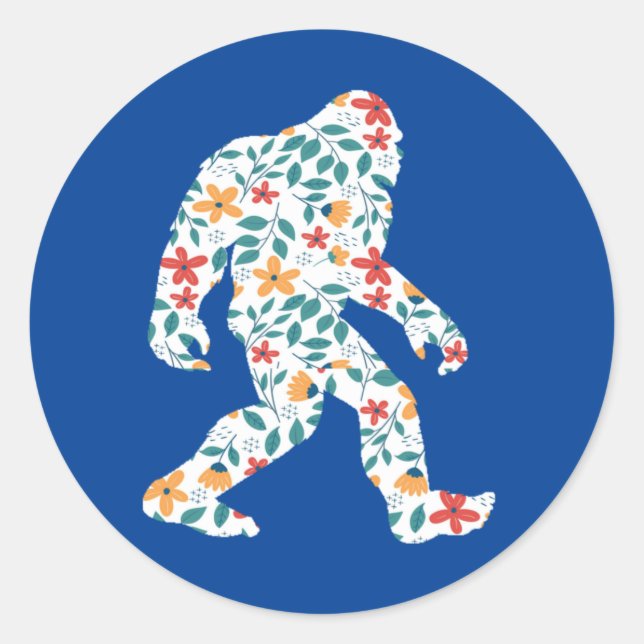 PEGATINA REDONDA FLORAL BIGFOOT (Anverso)