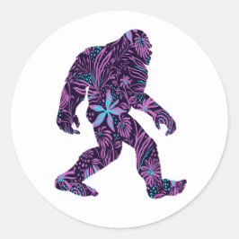 PEGATINA REDONDA FLORAL BIGFOOT