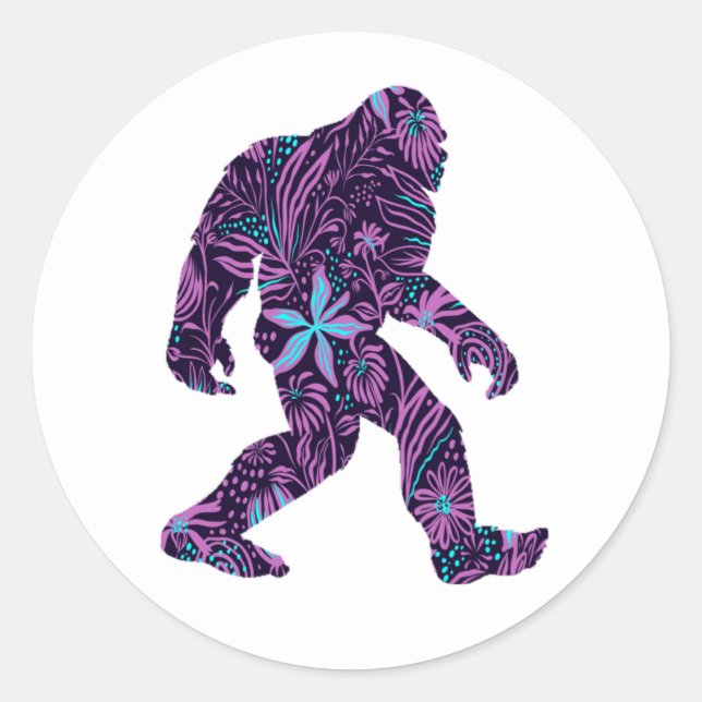PEGATINA REDONDA FLORAL BIGFOOT (Anverso)