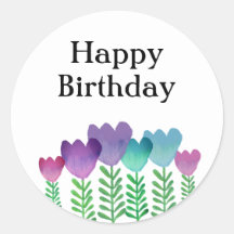 Floral de cumpleaños feliz de bonito