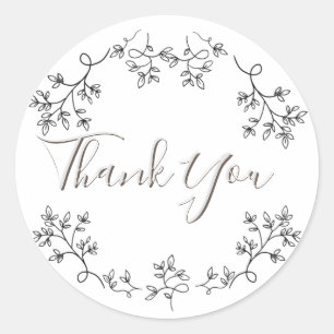 Pegatina Redonda Floral estética