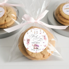 Pegatina Redonda Floral Fairy Cute Garden Gracias a Fairy Mucho