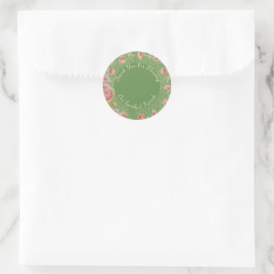 Pegatina Redonda Floral Fancy Designer