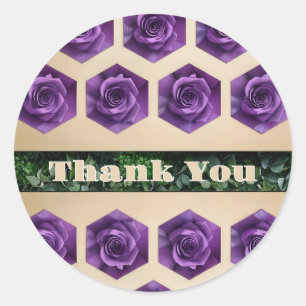 Pegatina Redonda Floral “Gracias”