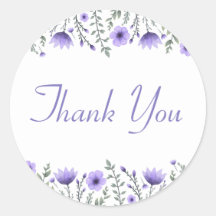 Floral Gracias Boda Flores Moradas