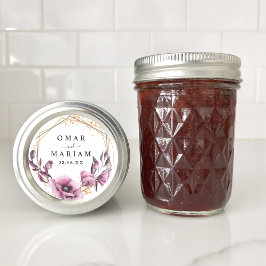 Pegatina Redonda Floral Islam Nikkah Wedding Favor