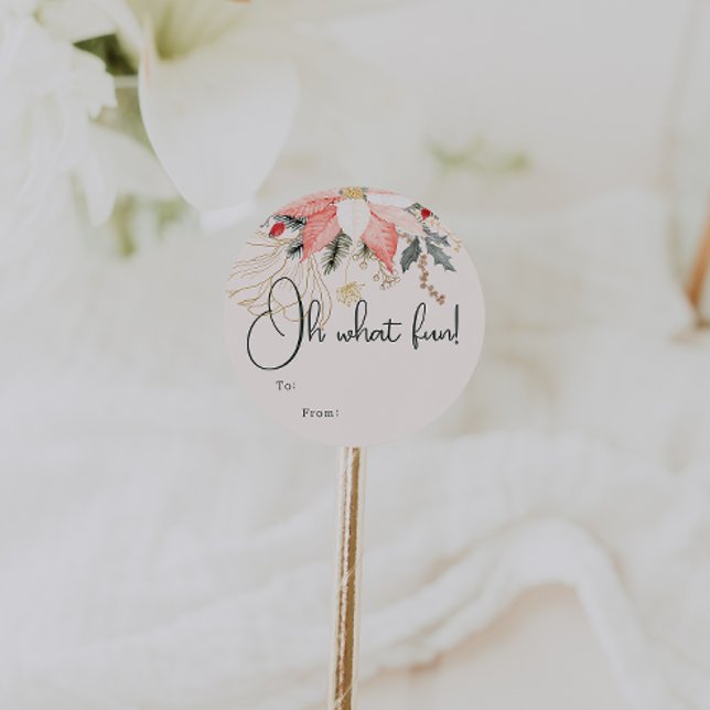 Pegatina Redonda Floral moderna Oh Qué Diversión De La Ronda Clásic (Subido por el creador)