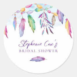 Pegatina Redonda Floral Moderno 