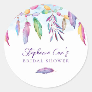 Pegatina Redonda Floral Moderno 