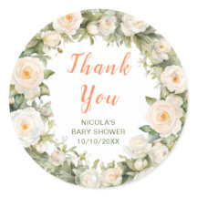 Floral Paraguas Baby Shower Gracias