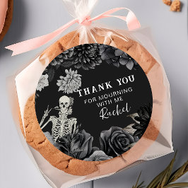 Pegatina Redonda Floral QEPD 20 años 30 cumpleaños