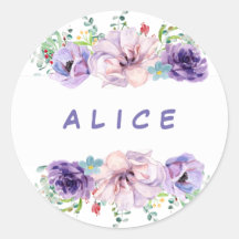 Floral romántica personalizada de Lilac y eucalipt