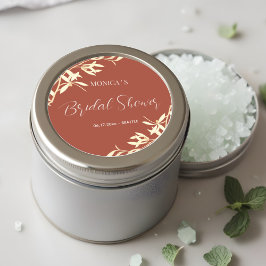 Pegatina Redonda Floral y eterna ducha de novia rusa