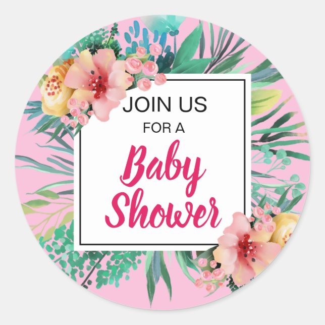 PEGATINA REDONDA FLORALES LUMINOSOS Y ROPA VERDE (Anverso)