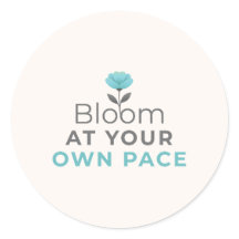 Florece a tu propio ritmo Sticker minimal motivaci