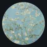 Pegatina Redonda Florecimiento de Almond: Vincent Van Gogh<br><div class="desc">Flor de almendras. Pintado por Vincent Van Gogh en 1890. Esta imagen es de dominio público.</div>