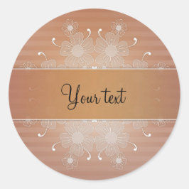 Pegatina Redonda Florecimiento romántico