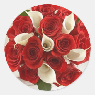 Pegatina Redonda Flores