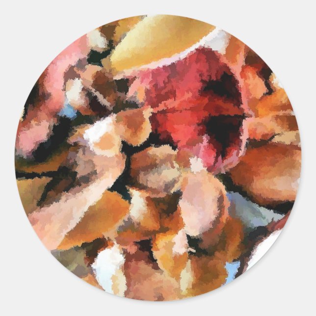 PEGATINA REDONDA FLORES (Anverso)