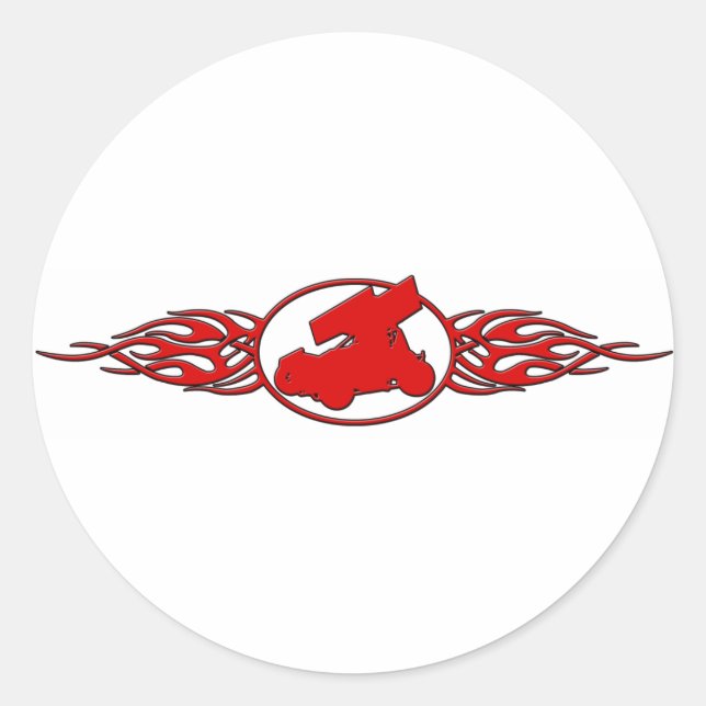 Pegatina Redonda Flores5 (Anverso)