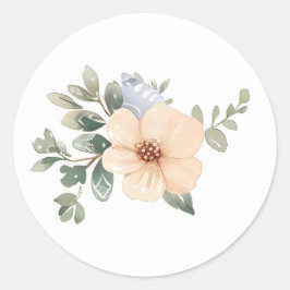 Pegatina Redonda Flores acuáticas de Semana Santa