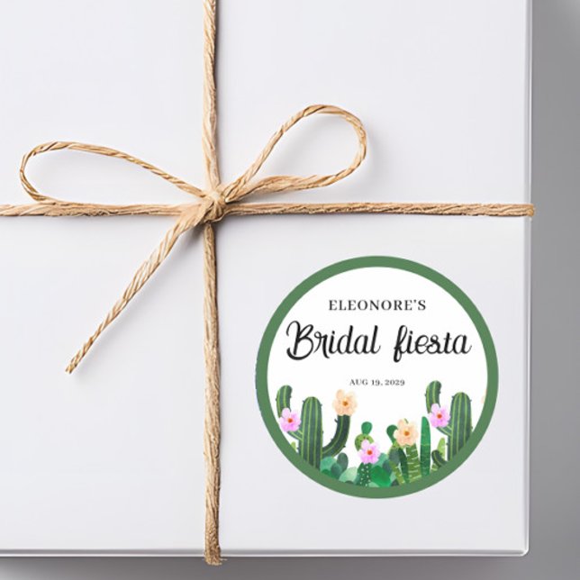 Pegatina Redonda Flores de cactus  Fiesta Nupcial  (Subido por el creador)