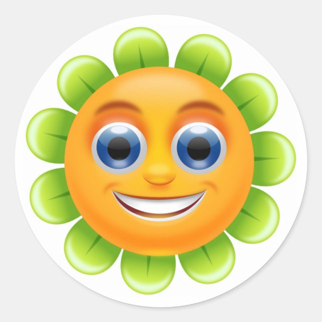 PEGATINA REDONDA FLORES DE CARA (Anverso)