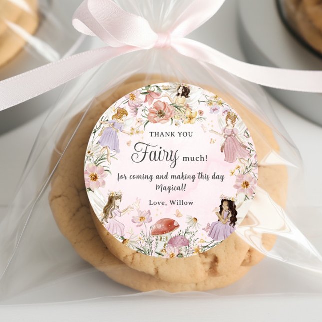 Pegatina Redonda Flores de cumpleaños pradera de jardín de cumpleañ (Subido por el creador)