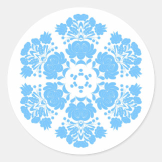Pegatina Redonda flores de diseño polaco