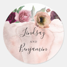 Flores de época acuarela Boda romántico