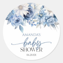 Flores de flores azul turquesa Baby Shower