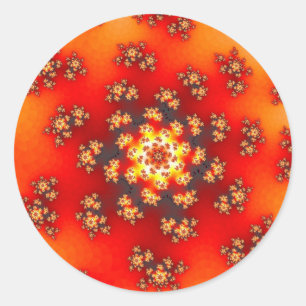 Pegatina Redonda Flores de flores de cerezo