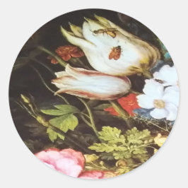 Pegatina Redonda flores de margarita