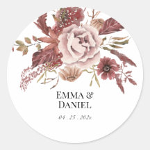 Flores de Otoño Rústicas en Acuarela