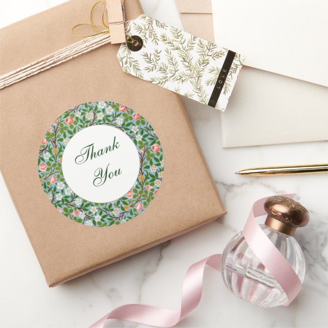 Pegatina Redonda Flores de primavera (Regalar)