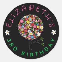 Flores de primavera coloridas y caprichosas Árbol 