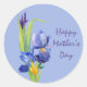 Pegatina Redonda Flores de primavera - Día de las madres felices az (Anverso)