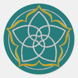 PEGATINA REDONDA FLORES DE VENUS / ORO DE AVERÍA DE AVANZA DE AVANZ