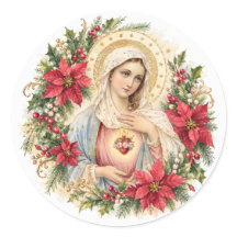Flores del Corazón Inmaculado de María en Navidad